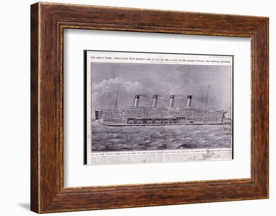 Cross-Section of the S S Titanic-null-Framed Photographic Print