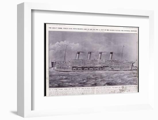 Cross-Section of the S S Titanic-null-Framed Photographic Print