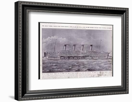 Cross-Section of the S S Titanic-null-Framed Photographic Print