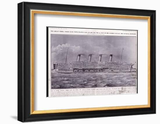 Cross-Section of the S S Titanic-null-Framed Photographic Print