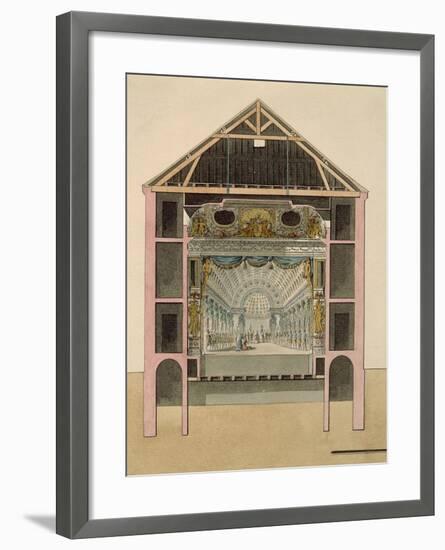 Cross Section of Theatre Stage, 1781-Claudio Linati-Framed Giclee Print