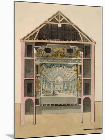 Cross Section of Theatre Stage, 1781-Claudio Linati-Mounted Giclee Print