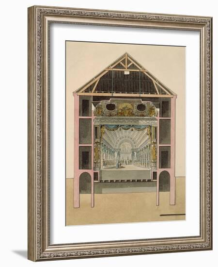 Cross Section of Theatre Stage, 1781-Claudio Linati-Framed Giclee Print