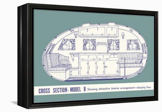 Cross Section of Travel Trailer-null-Framed Stretched Canvas