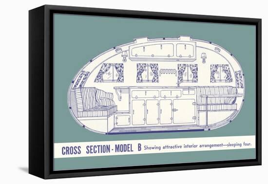 Cross Section of Travel Trailer-null-Framed Stretched Canvas