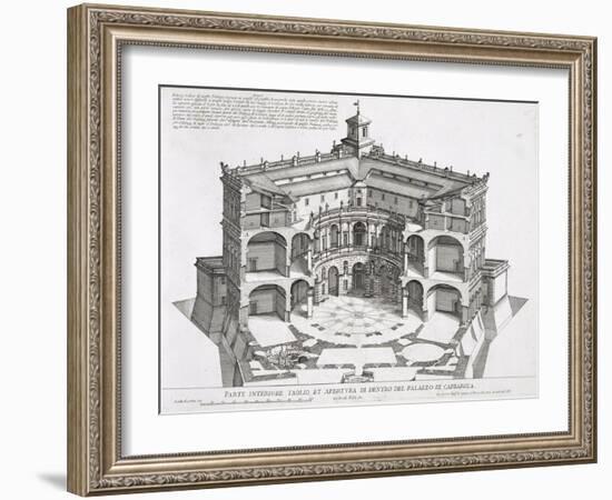 Cross-Section of Villa Caprarola, Bagnaia-Giovanni Battista Falda-Framed Giclee Print