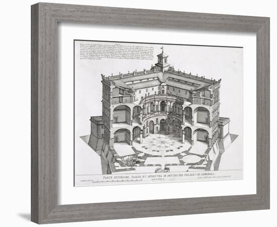 Cross-Section of Villa Caprarola, Bagnaia-Giovanni Battista Falda-Framed Giclee Print