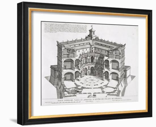 Cross-Section of Villa Caprarola, Bagnaia-Giovanni Battista Falda-Framed Giclee Print