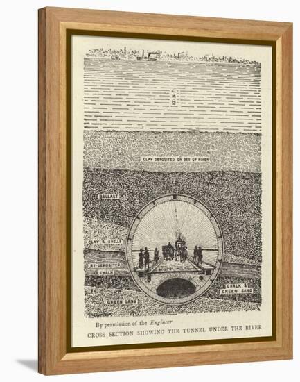 Cross Section Showing the Tunnel under the River-null-Framed Premier Image Canvas