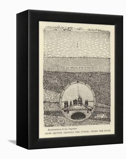 Cross Section Showing the Tunnel under the River-null-Framed Premier Image Canvas