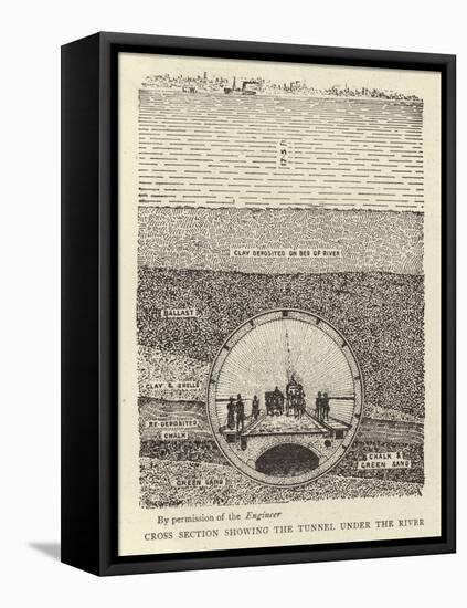 Cross Section Showing the Tunnel under the River-null-Framed Premier Image Canvas