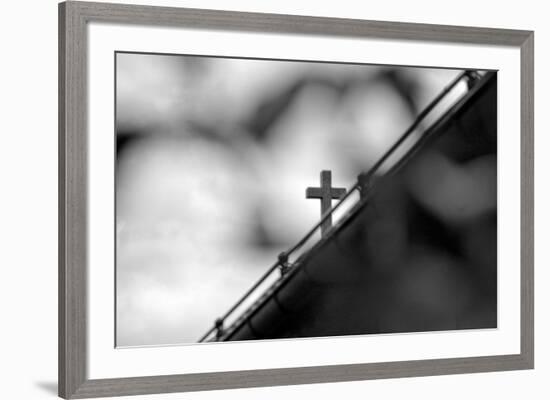Cross Through The Trees Poster-null-Framed Photo