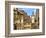 Cross Timbered Houses and Clock Tower, Rothenburg Ob Der Tauber, Germany-Miva Stock-Framed Photographic Print
