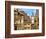 Cross Timbered Houses and Clock Tower, Rothenburg Ob Der Tauber, Germany-Miva Stock-Framed Photographic Print