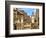 Cross Timbered Houses and Clock Tower, Rothenburg Ob Der Tauber, Germany-Miva Stock-Framed Photographic Print