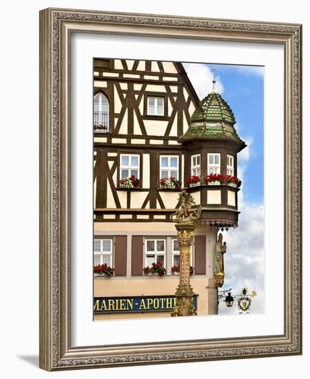 Cross Timbered Houses, Rothenburg Ob Der Tauber, Germany-Miva Stock-Framed Photographic Print