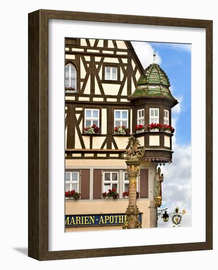 Cross Timbered Houses, Rothenburg Ob Der Tauber, Germany-Miva Stock-Framed Photographic Print