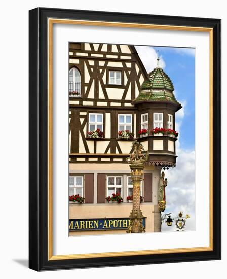 Cross Timbered Houses, Rothenburg Ob Der Tauber, Germany-Miva Stock-Framed Photographic Print