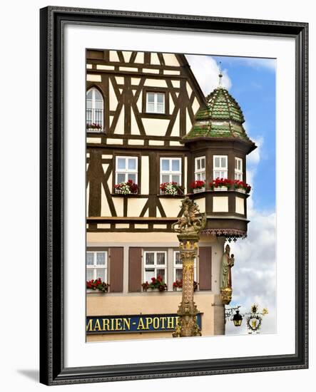 Cross Timbered Houses, Rothenburg Ob Der Tauber, Germany-Miva Stock-Framed Photographic Print