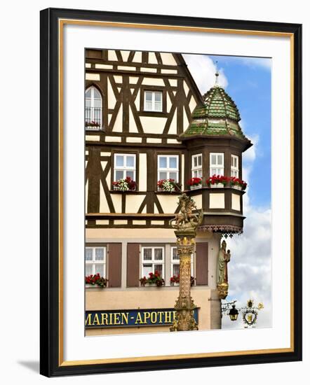 Cross Timbered Houses, Rothenburg Ob Der Tauber, Germany-Miva Stock-Framed Photographic Print