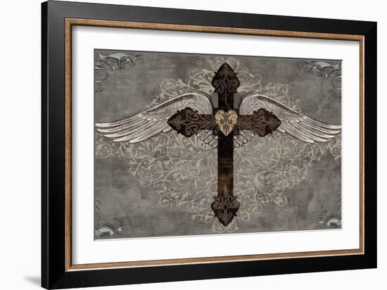 Cross with Wings-Brandon Glover-Framed Art Print