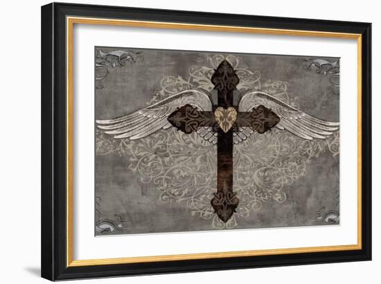 Cross with Wings-Brandon Glover-Framed Art Print