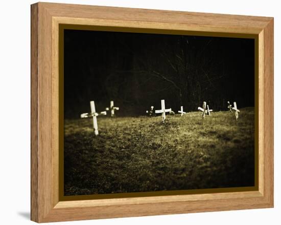 Crosses in a Cemetery-Michael Prince-Framed Premier Image Canvas