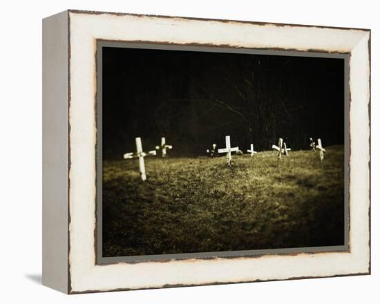 Crosses in a Cemetery-Michael Prince-Framed Premier Image Canvas