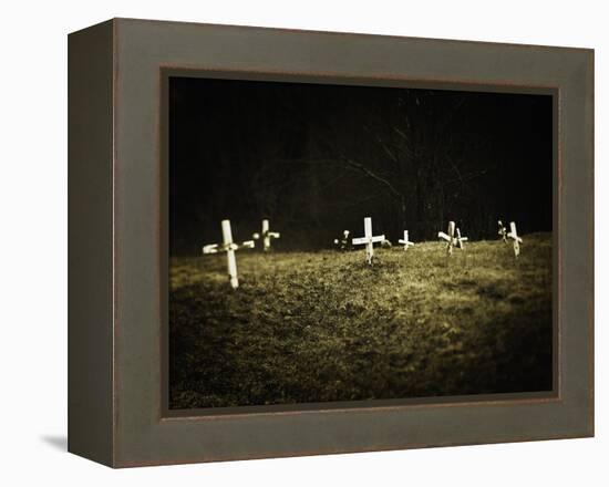 Crosses in a Cemetery-Michael Prince-Framed Premier Image Canvas