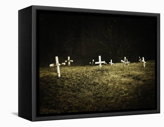 Crosses in a Cemetery-Michael Prince-Framed Premier Image Canvas