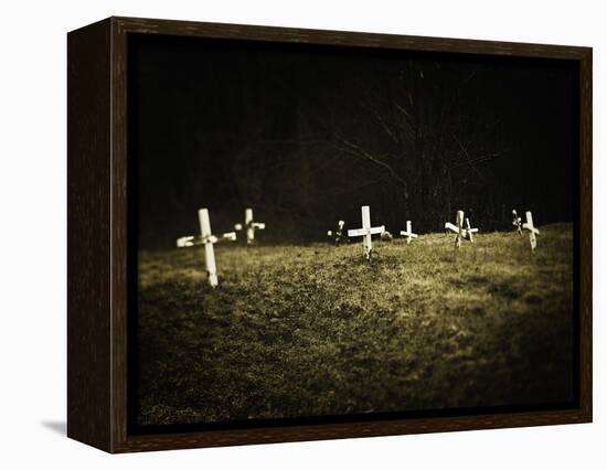 Crosses in a Cemetery-Michael Prince-Framed Premier Image Canvas