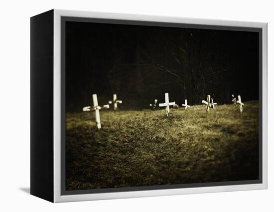 Crosses in a Cemetery-Michael Prince-Framed Premier Image Canvas