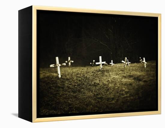 Crosses in a Cemetery-Michael Prince-Framed Premier Image Canvas