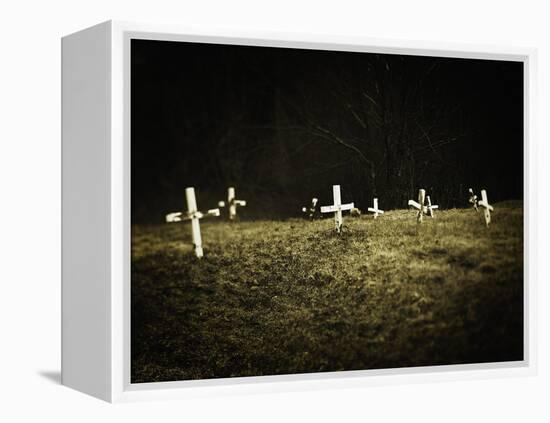 Crosses in a Cemetery-Michael Prince-Framed Premier Image Canvas