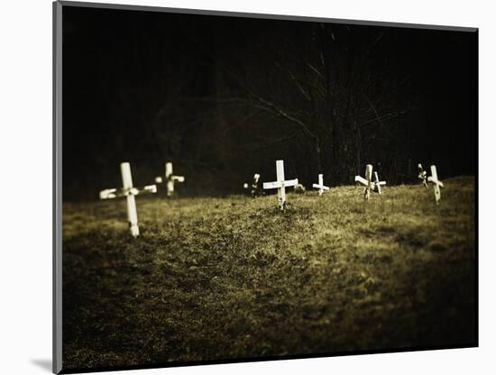 Crosses in a Cemetery-Michael Prince-Mounted Photographic Print