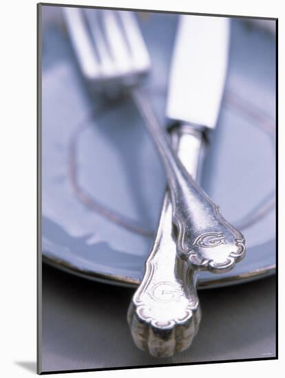 Crosses Knife and Fork on a Plate-Joerg Lehmann-Mounted Photographic Print
