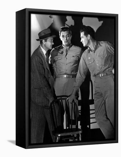 Crossfire, Robert Young, Robert Mitchum, Robert Ryan, 1947-null-Framed Stretched Canvas