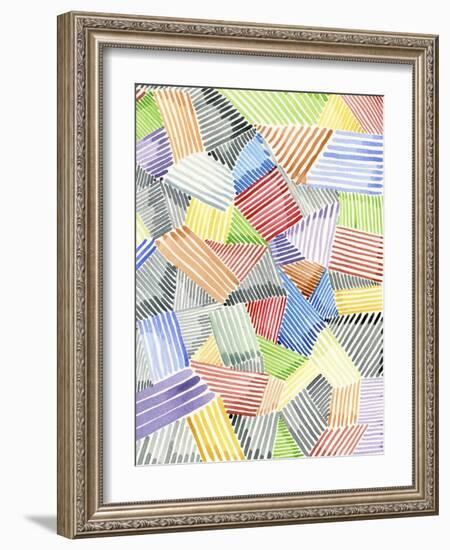 Crosshatch Quilt II-Nikki Galapon-Framed Art Print