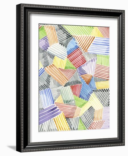 Crosshatch Quilt II-Nikki Galapon-Framed Art Print