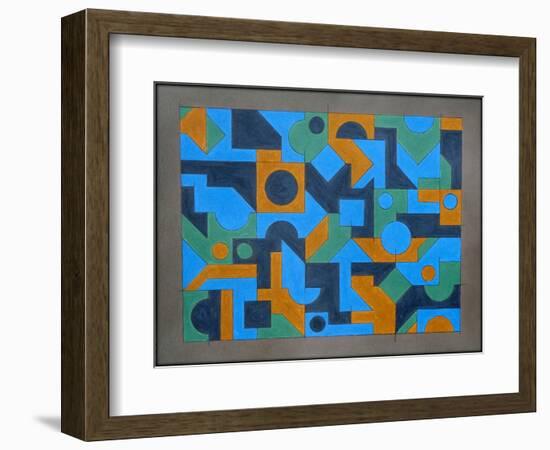 CROSSING Boundaries, 2020 (Acrylic on Hardboard)-Peter McClure-Framed Giclee Print