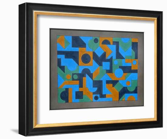 CROSSING Boundaries, 2020 (Acrylic on Hardboard)-Peter McClure-Framed Giclee Print