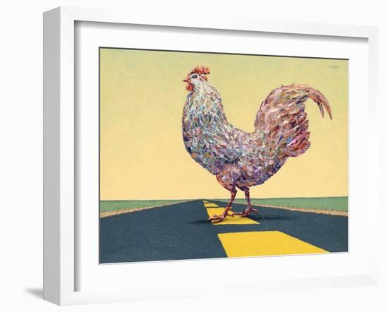 Crossing Chicken-James W Johnson-Framed Giclee Print