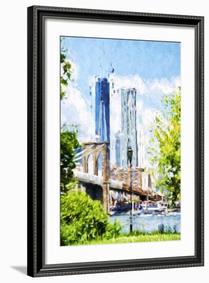 Crossing East River - In the Style of Oil Painting-Philippe Hugonnard-Framed Giclee Print