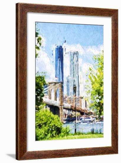 Crossing East River - In the Style of Oil Painting-Philippe Hugonnard-Framed Giclee Print