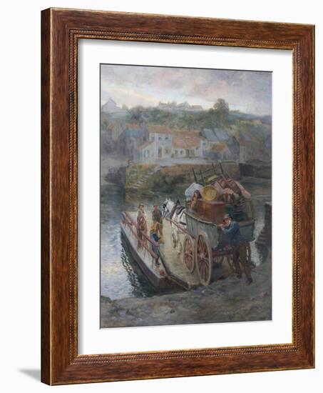 Crossing Hylton Ferry, 1912-Ralph Hedley-Framed Giclee Print