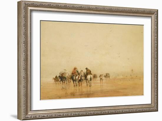 Crossing Lancaster Sands, 1836-David Cox-Framed Giclee Print