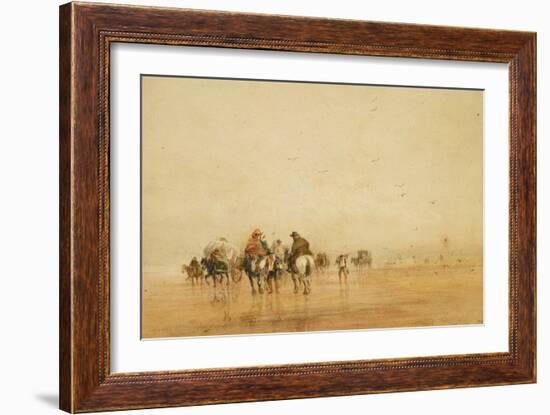 Crossing Lancaster Sands, 1836-David Cox-Framed Giclee Print