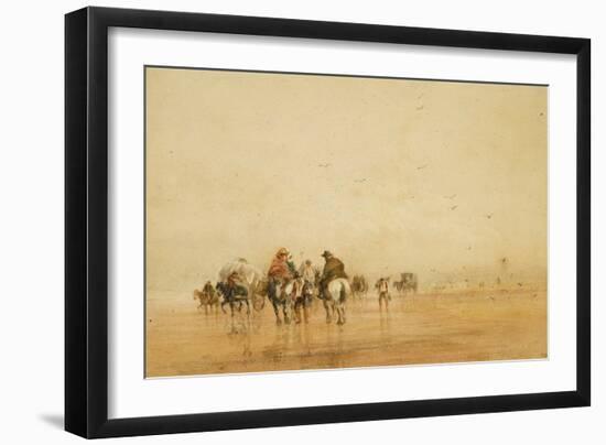 Crossing Lancaster Sands, 1836-David Cox-Framed Giclee Print