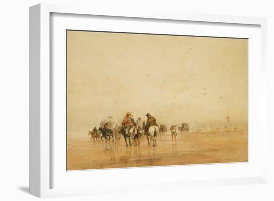 Crossing Lancaster Sands, 1836-David Cox-Framed Giclee Print