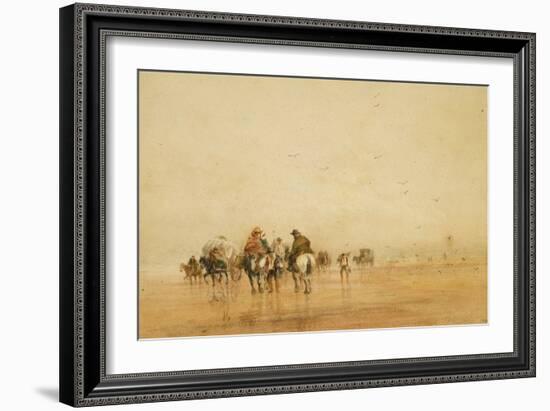 Crossing Lancaster Sands, 1836-David Cox-Framed Giclee Print